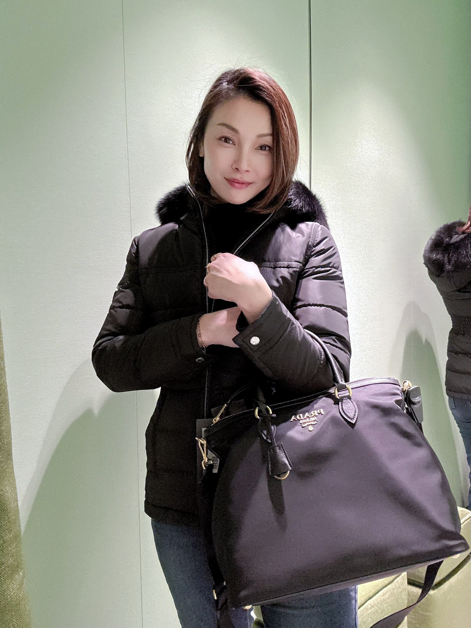 英國代購 (獨立訂單)-PRA DA Tessuto + Saffiano 1BC060