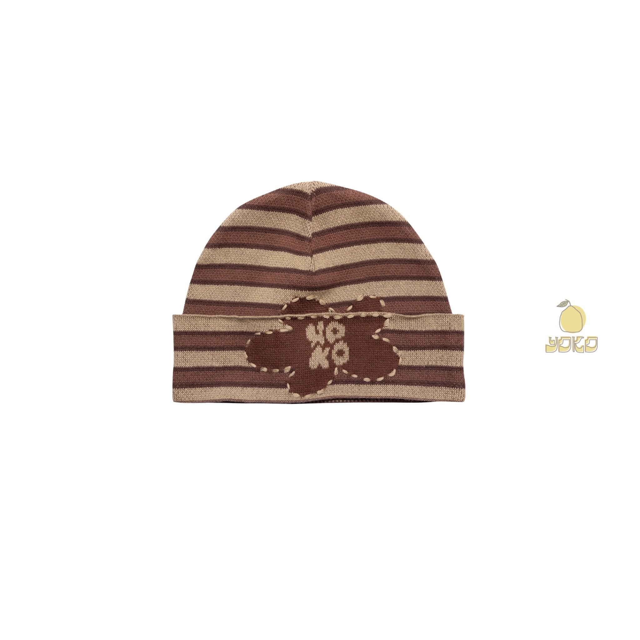 YOKO Floral Knit Beanie