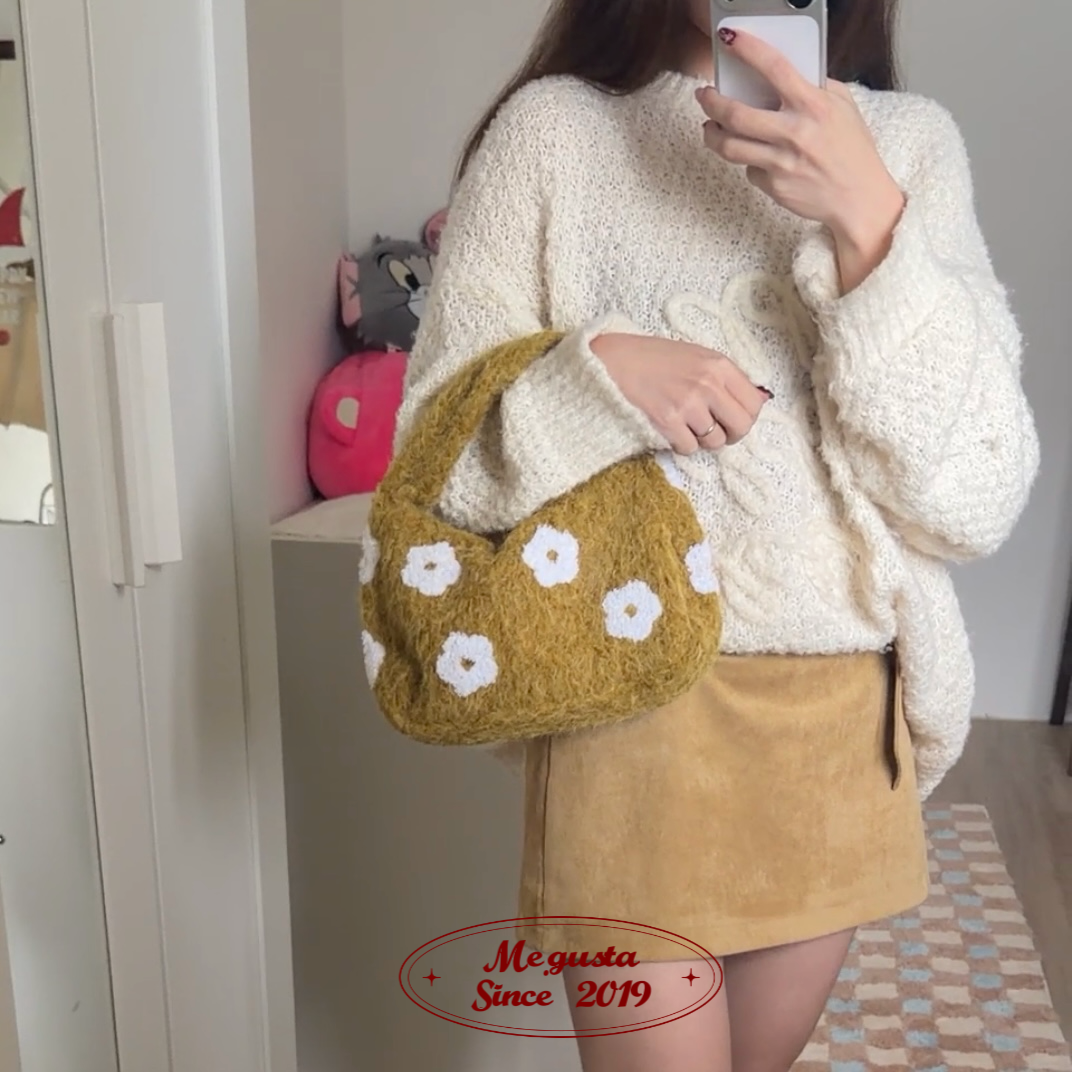 Me.gusta｜Fuzzy Daisy Mini Tote毛絨雛菊小托特🌸