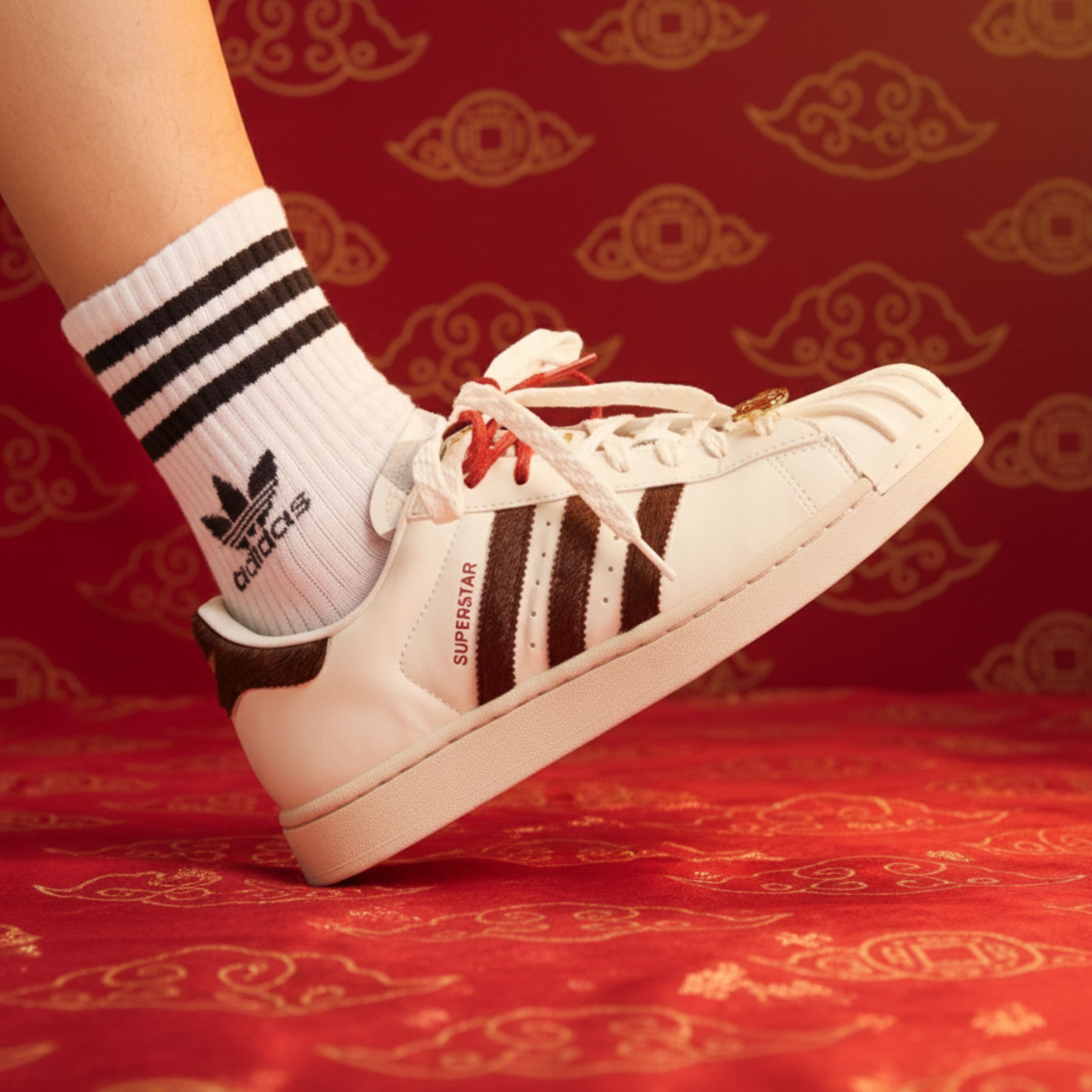 NICEDAY 代購 Adidas Superstar CNY 馬年 新年 春節 農曆 馬 酒紅 白 白紅 KJ6293