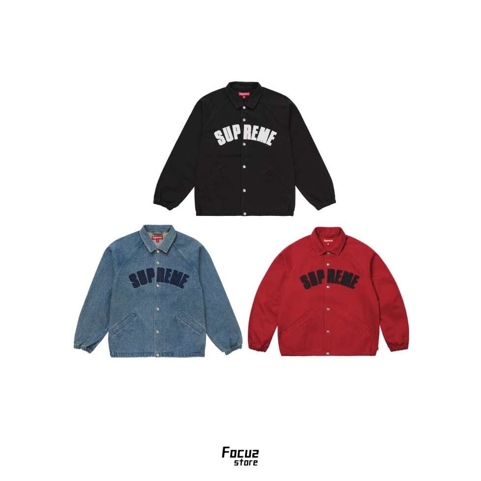 【Focus Store】現貨 Supreme SS25 Arc Denim Coaches Jacket 丹寧教練外套 黑色