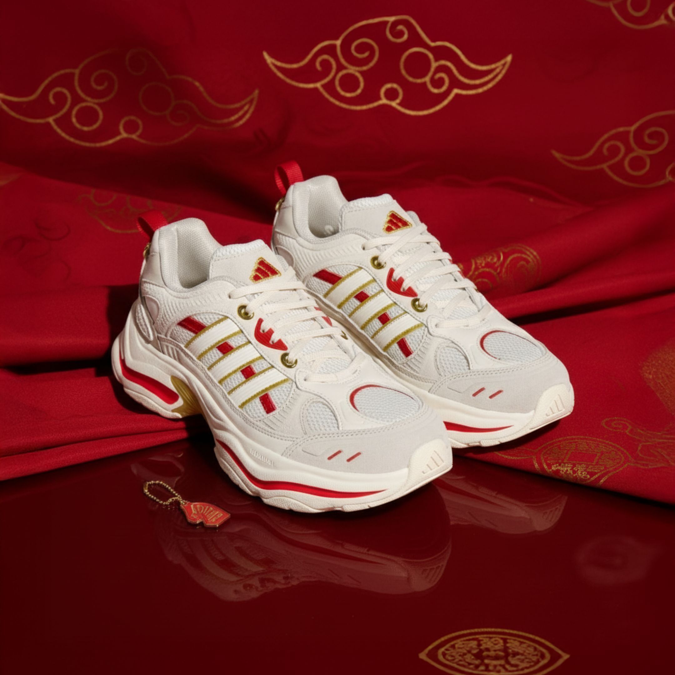 NICEDAY 代購 ADIDAS XLG FIN PULSE CNY 馬年 新年 春節 農曆 馬 酒紅 白 白紅 KI1846