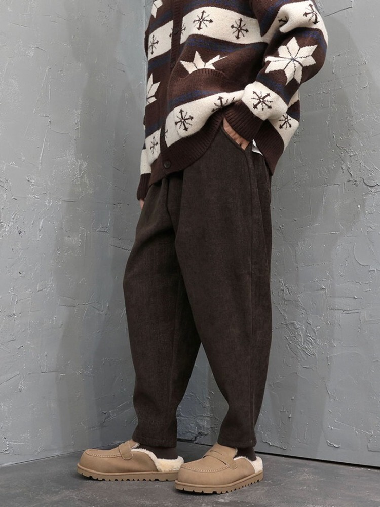 馬德里抓絨氣球休閒褲