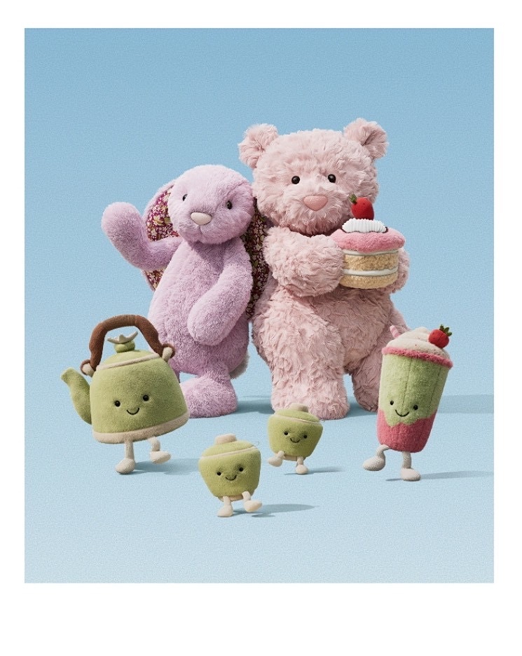 【Luxury】JELLYCAT 上海限定 甜趣時光奧拉熊 邦尼兔 茶壺 拿鐵 娃娃 吊飾 掛飾 禮盒組