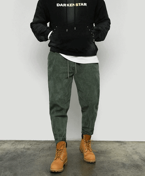 塞爾帕水洗磨毛休閒褲