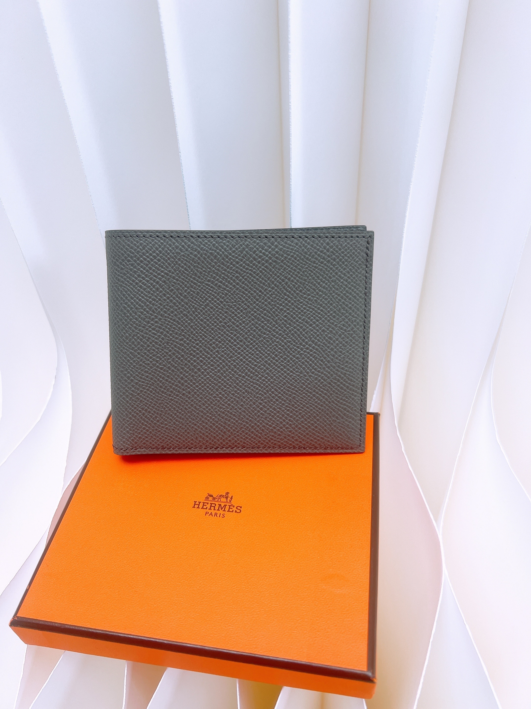 *Brand New* Hermes MC2 copernic wallet (etain/ stamp K)