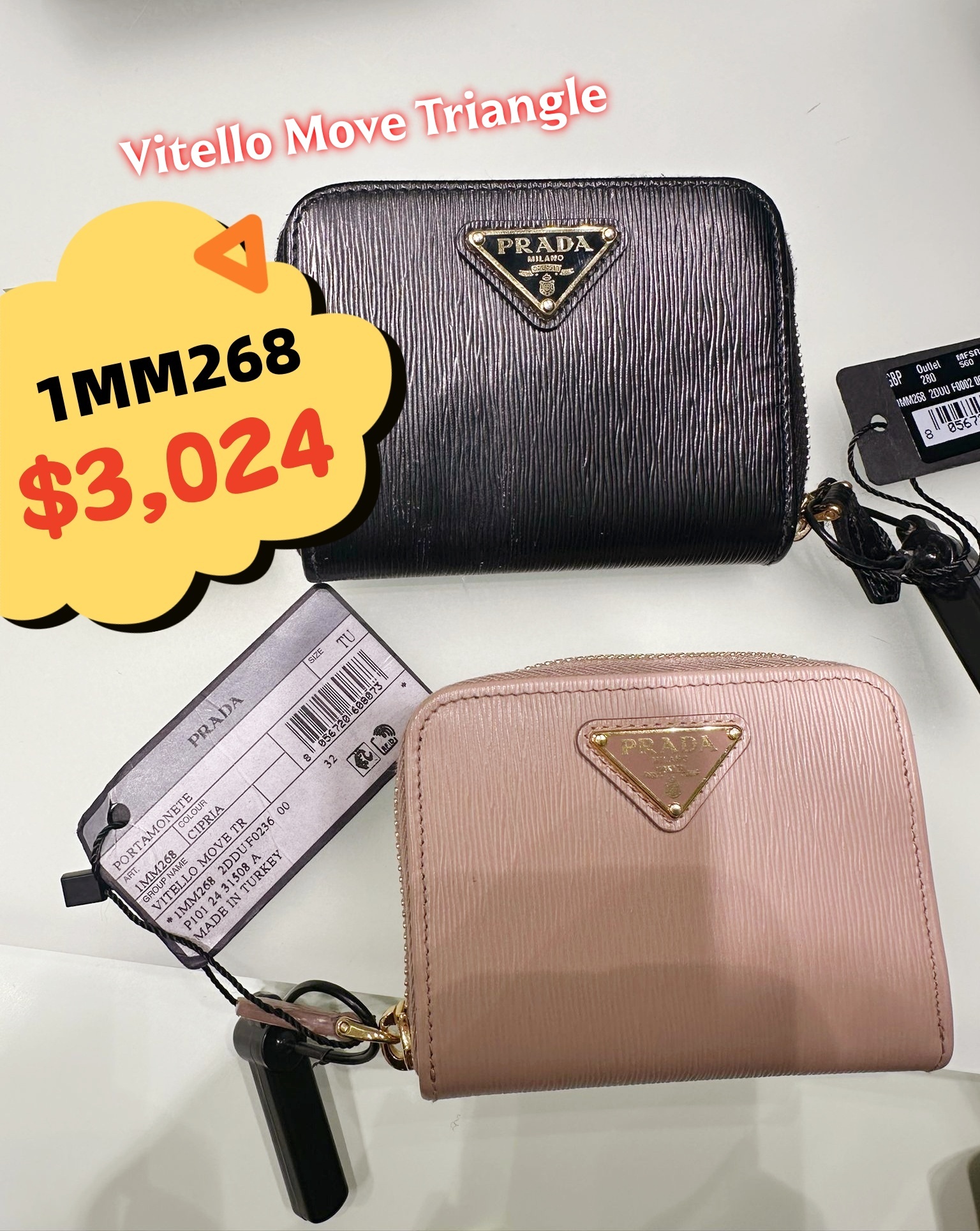 英國代購 (獨立訂單)-PRA DA 1MM268 Vitello Move Triangle