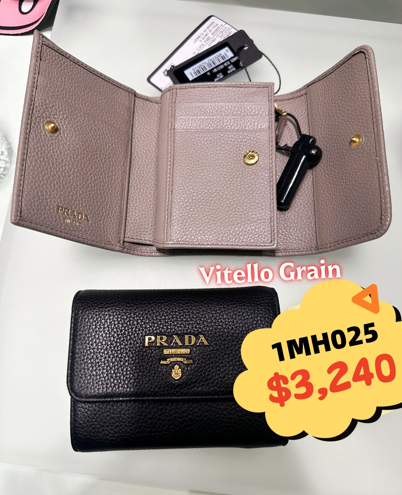 英國代購 (獨立訂單)-PRA DA 1MH025 Vitello Grain