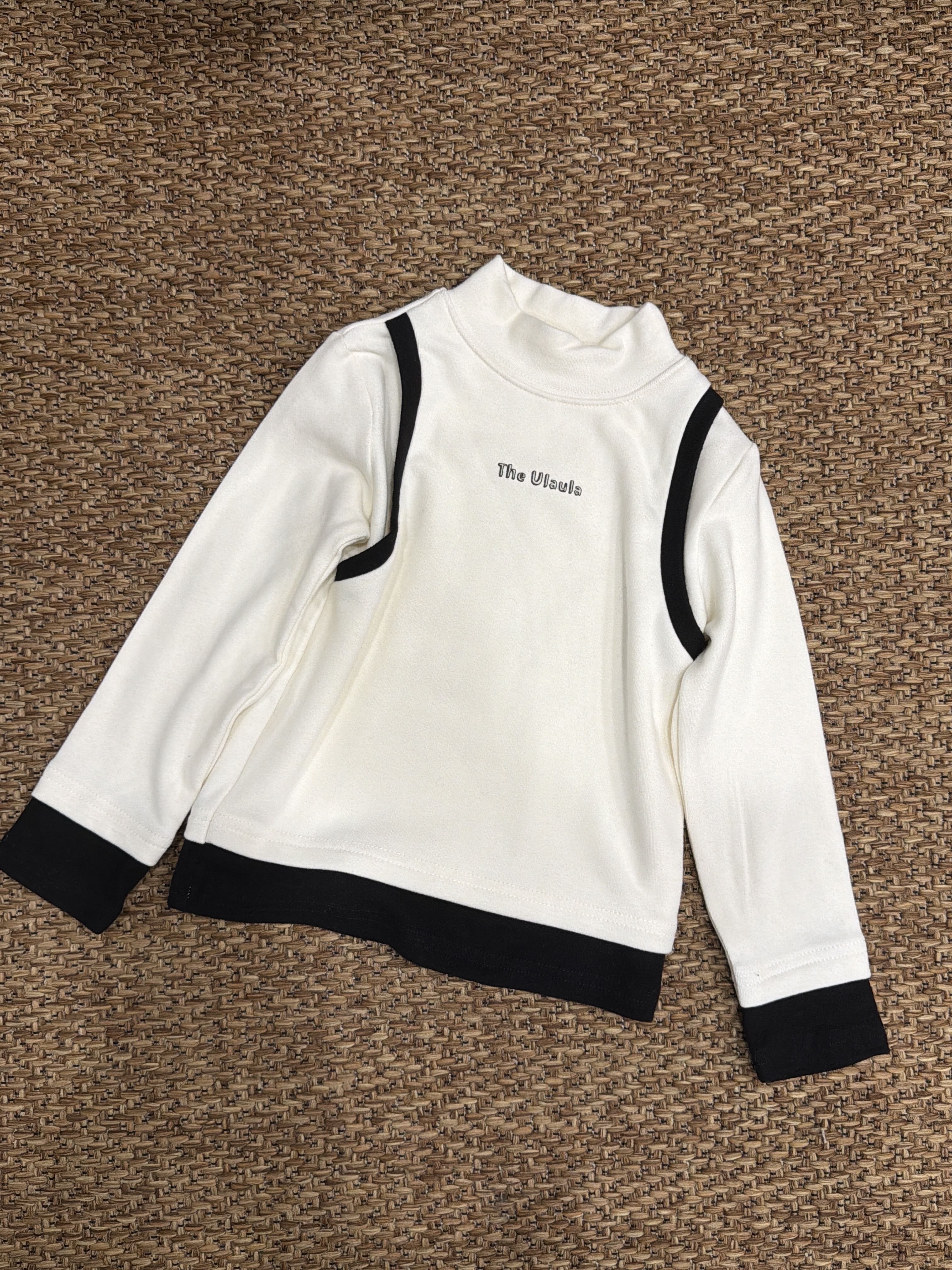 A03721柔軟拼接內裡磨毛上衣