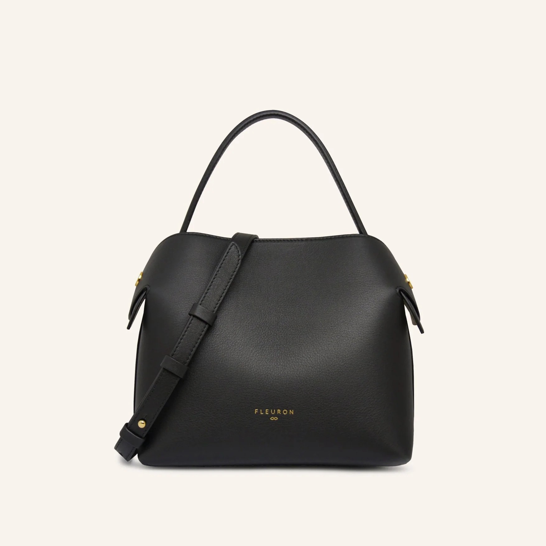 1FL0104-079 [FLEURON] Medium Swann Noir Lisse #MAF06VL0303BLK (EU)