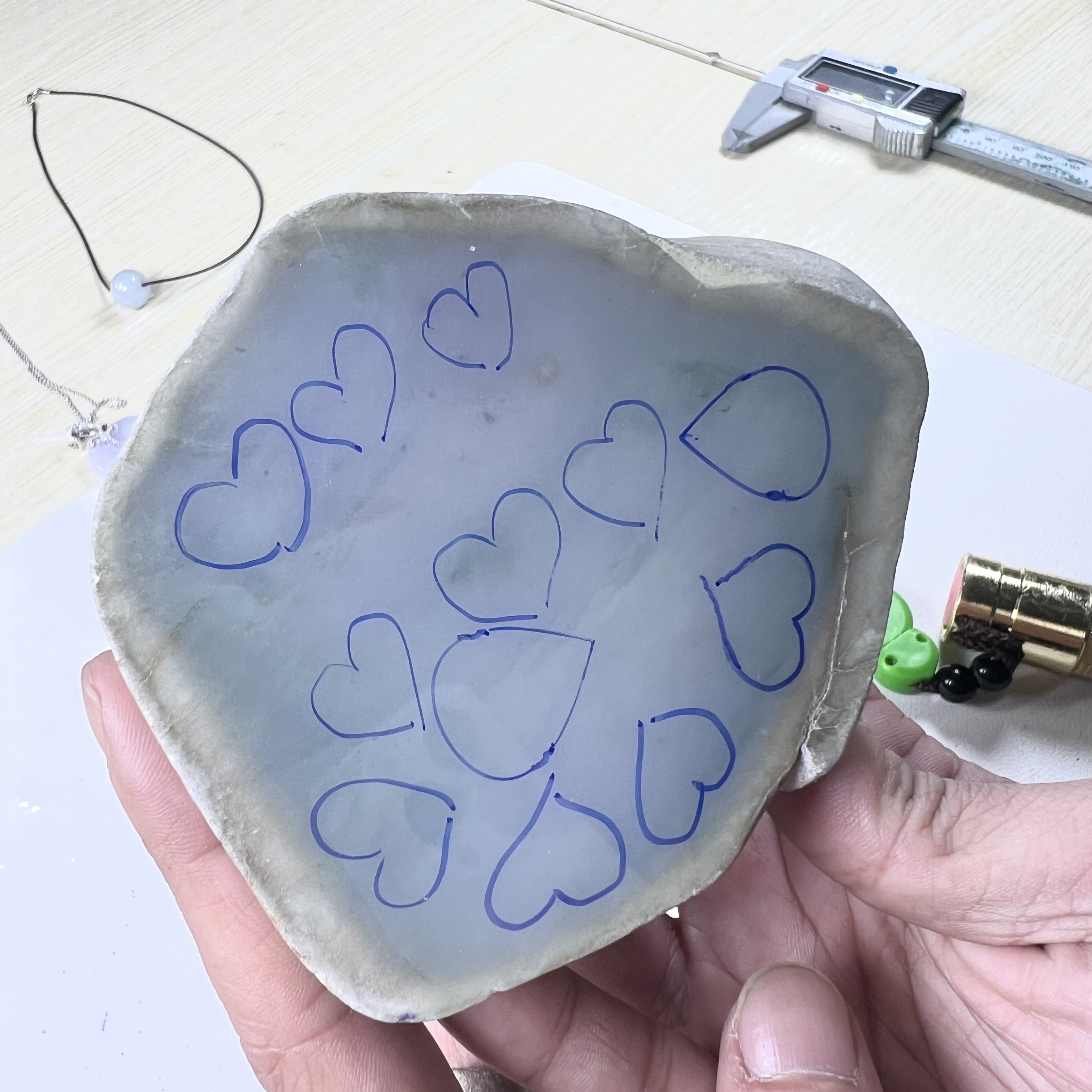 SU070 N38 天然緬甸翡翠水滴 18*13MM