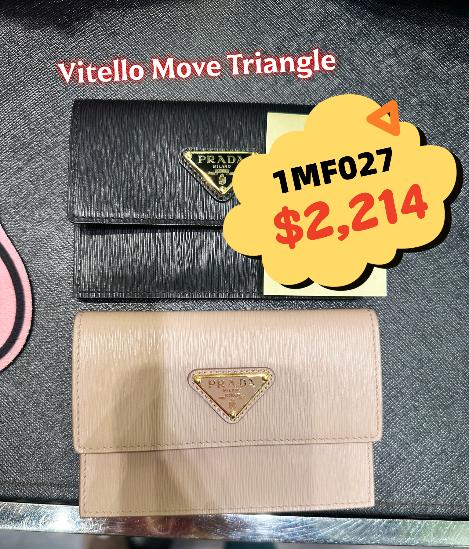 英國代購 -PRA DA 1MF027 Vitello Move Triangle