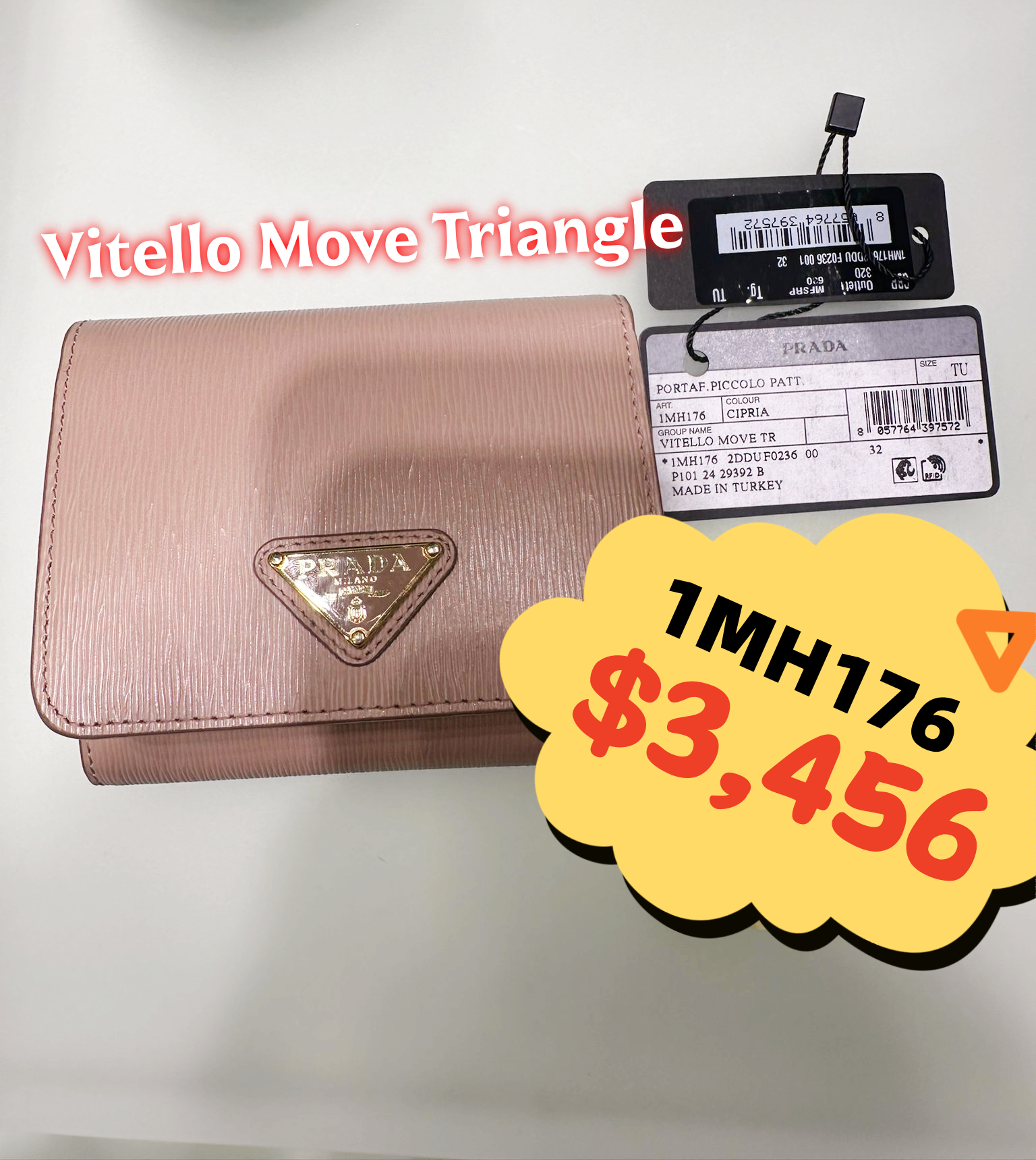英國代購 -PRA DA 1MH176  Vitello Move Triangle