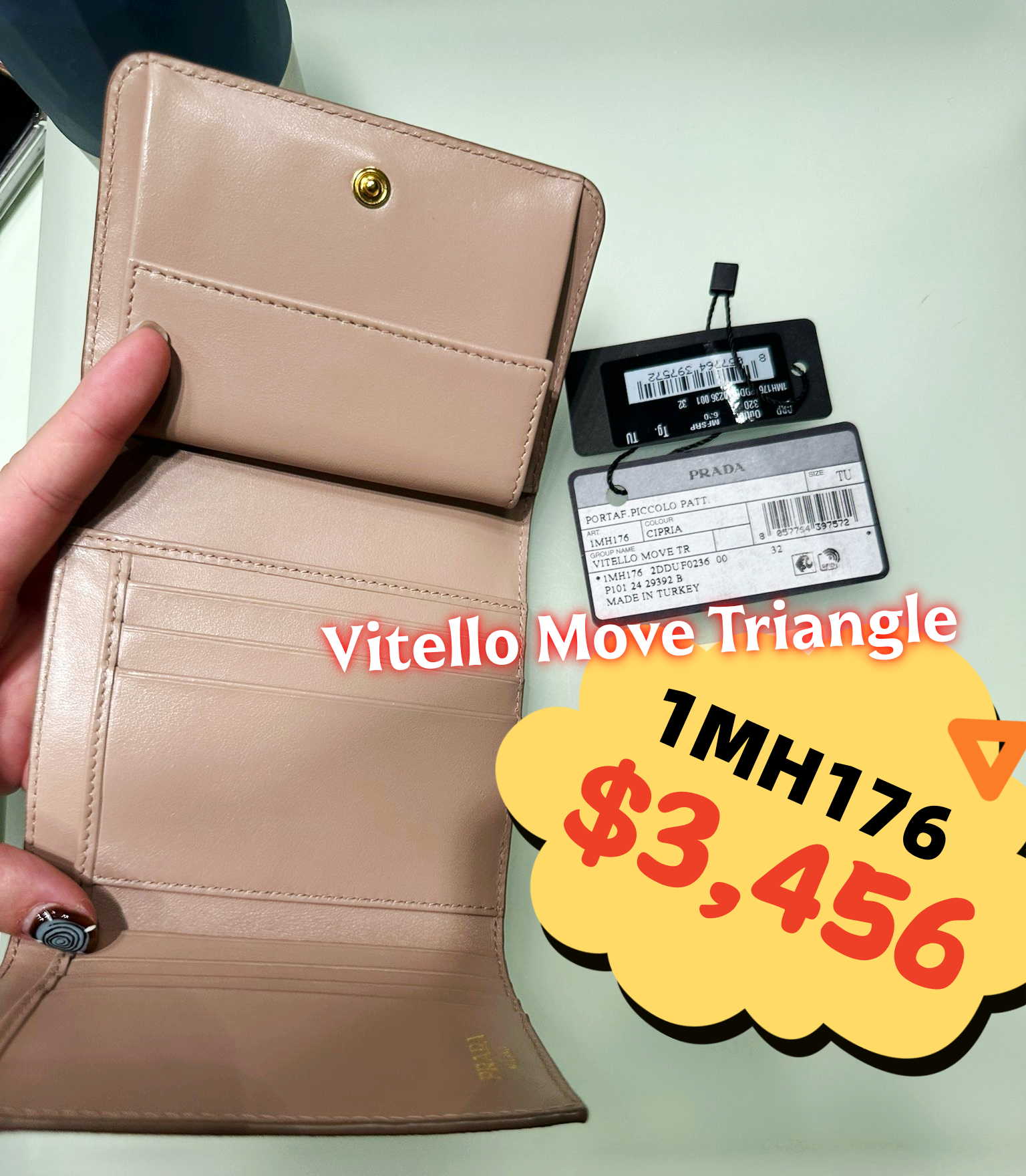 英國代購 -PRA DA 1MH176  Vitello Move Triangle