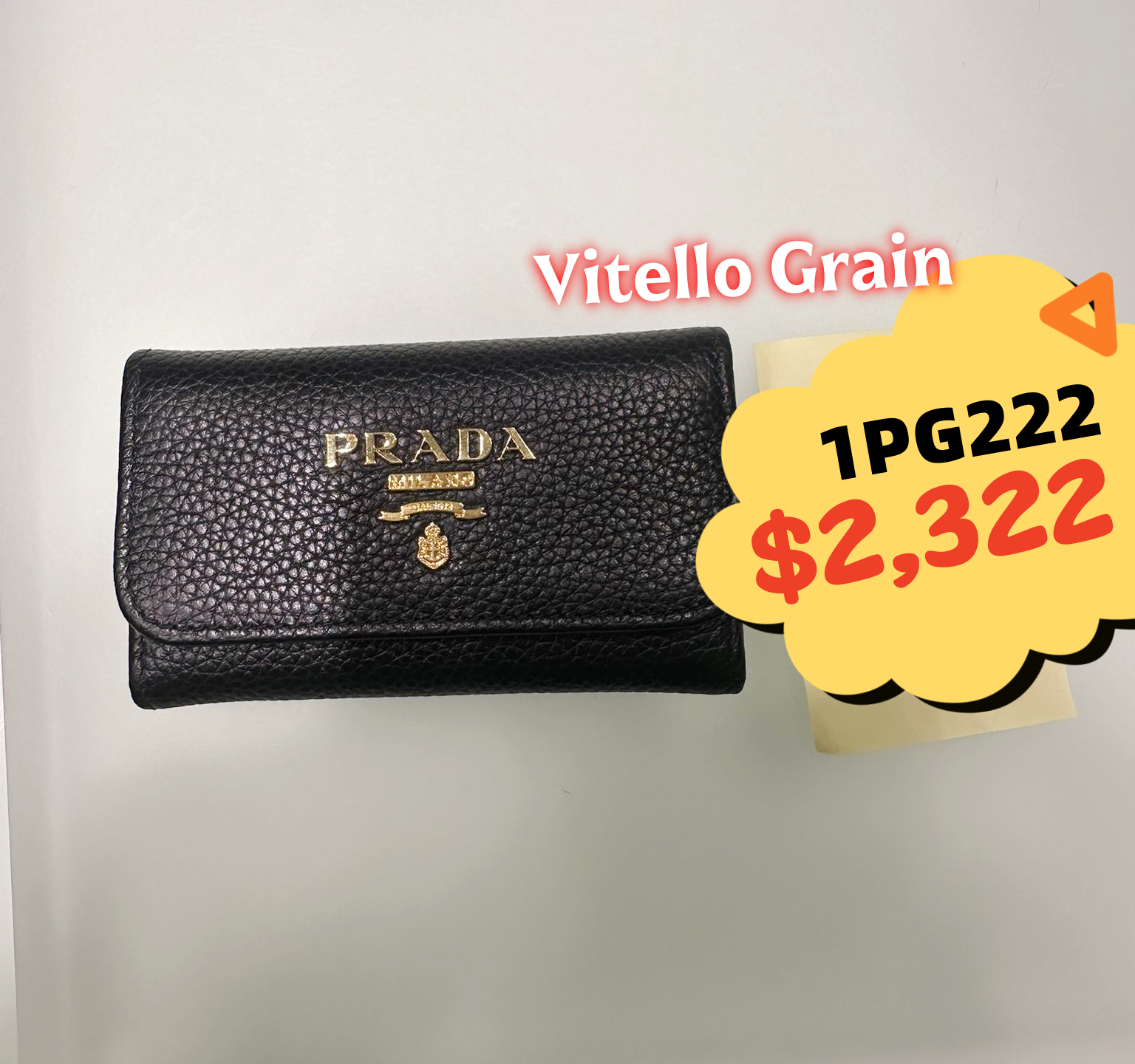 英國代購 (獨立訂單)-PRA DA 1PG222 Vitello Grain