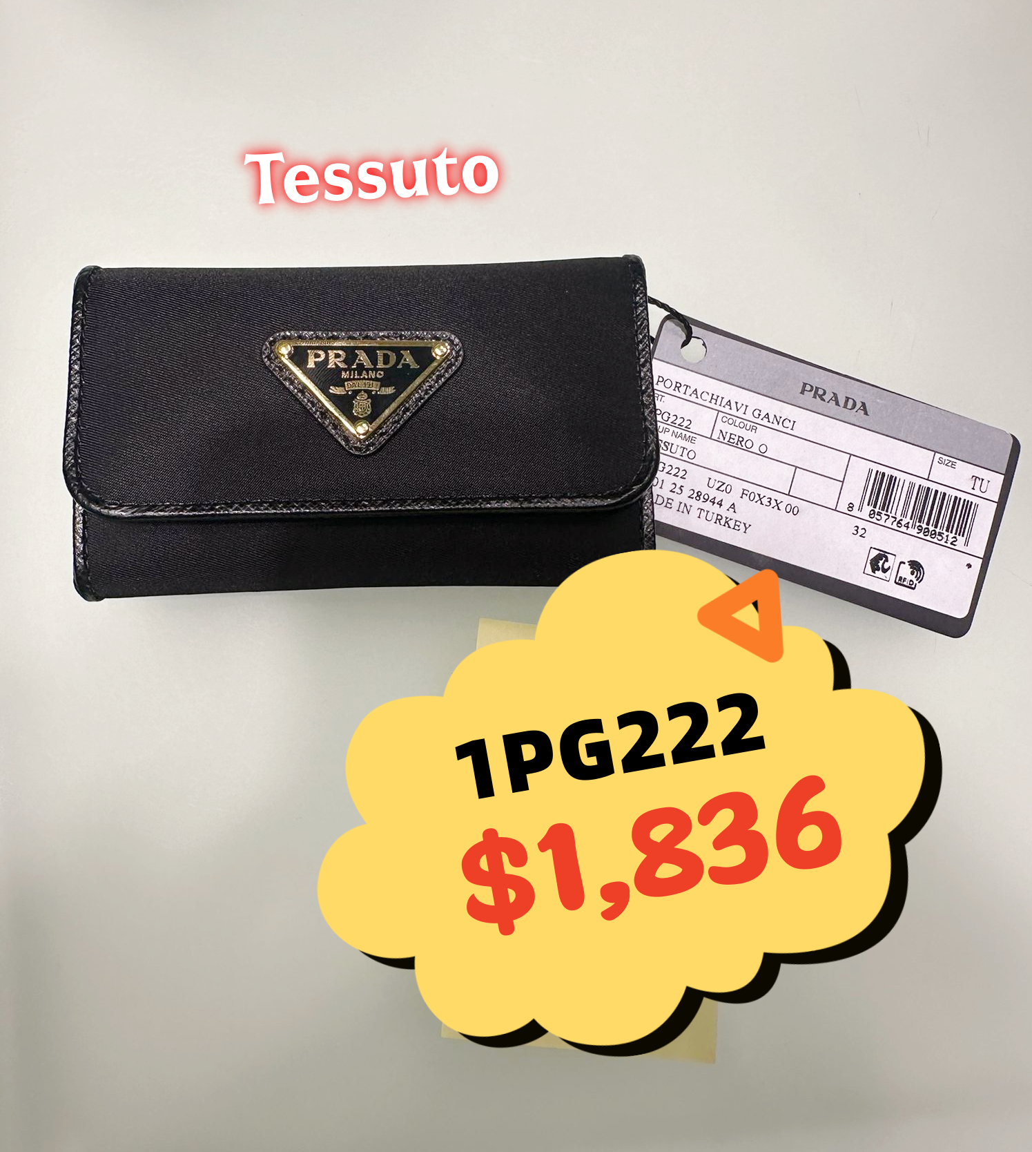 英國代購 (獨立訂單)-PRA DA 1PG222 Tessuto