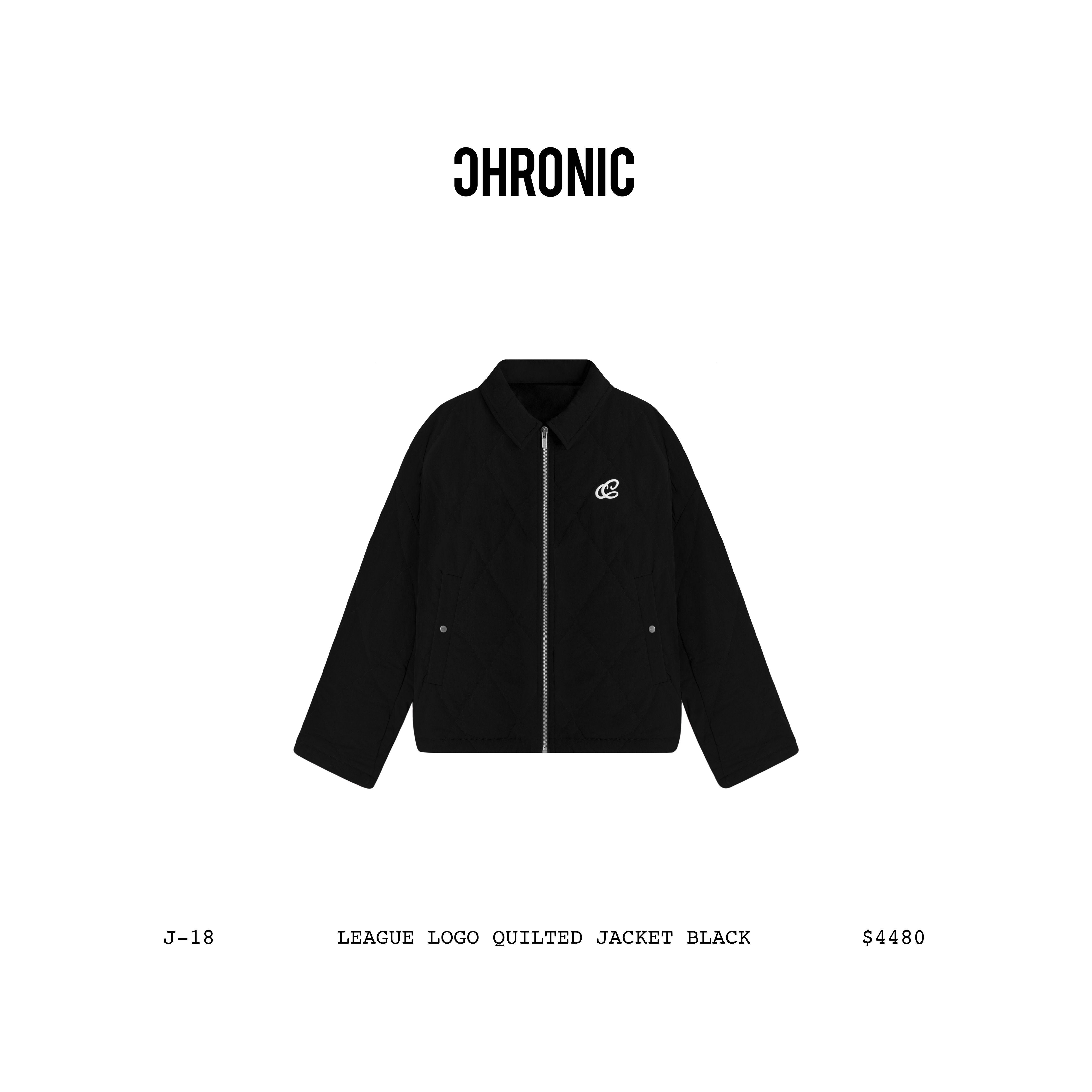 LEAGUE LOGO QUILTED JACKET BLACK / J-18