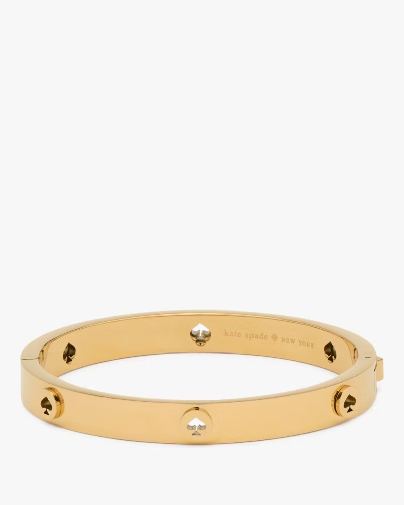 【預購】KATE SPADE H123152 Spot The Spade Studded Hinged Bangle