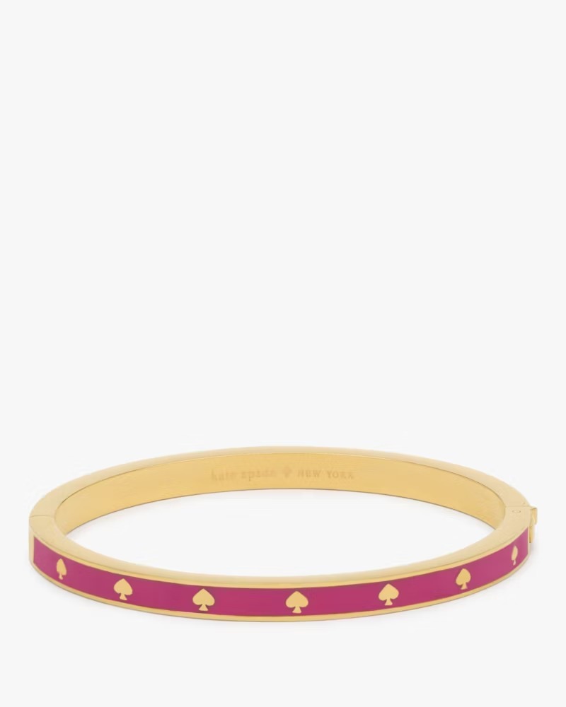 【預購】KATE SPADE H123163 Spot The Spade Enamel Hinged Bangle