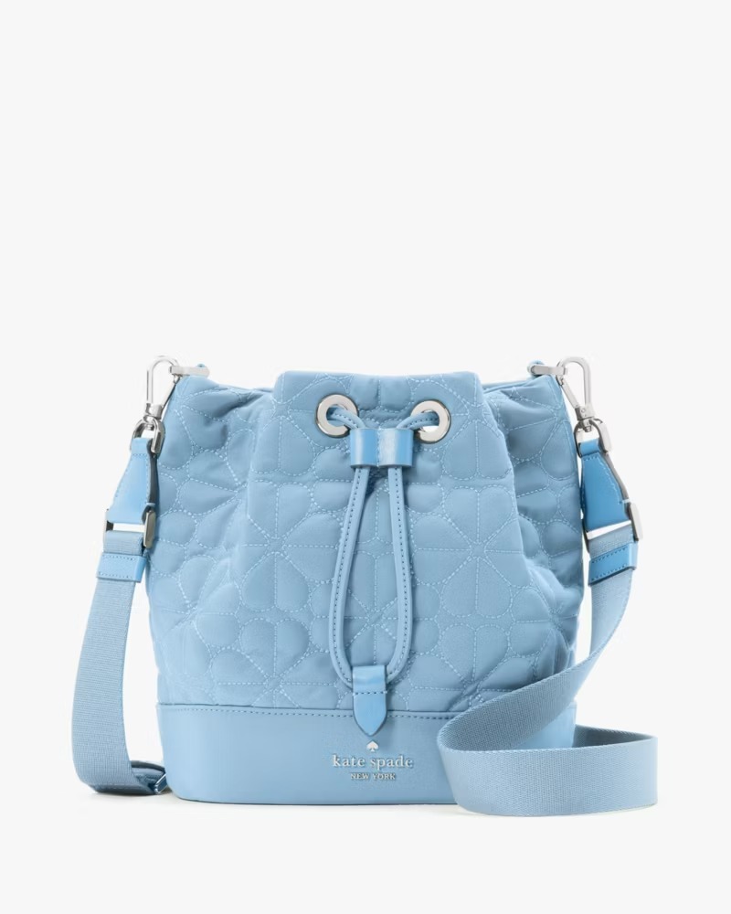 【預購】KATE SPADE H123165 Spade Flower Quilted Fabric Bucket Bag