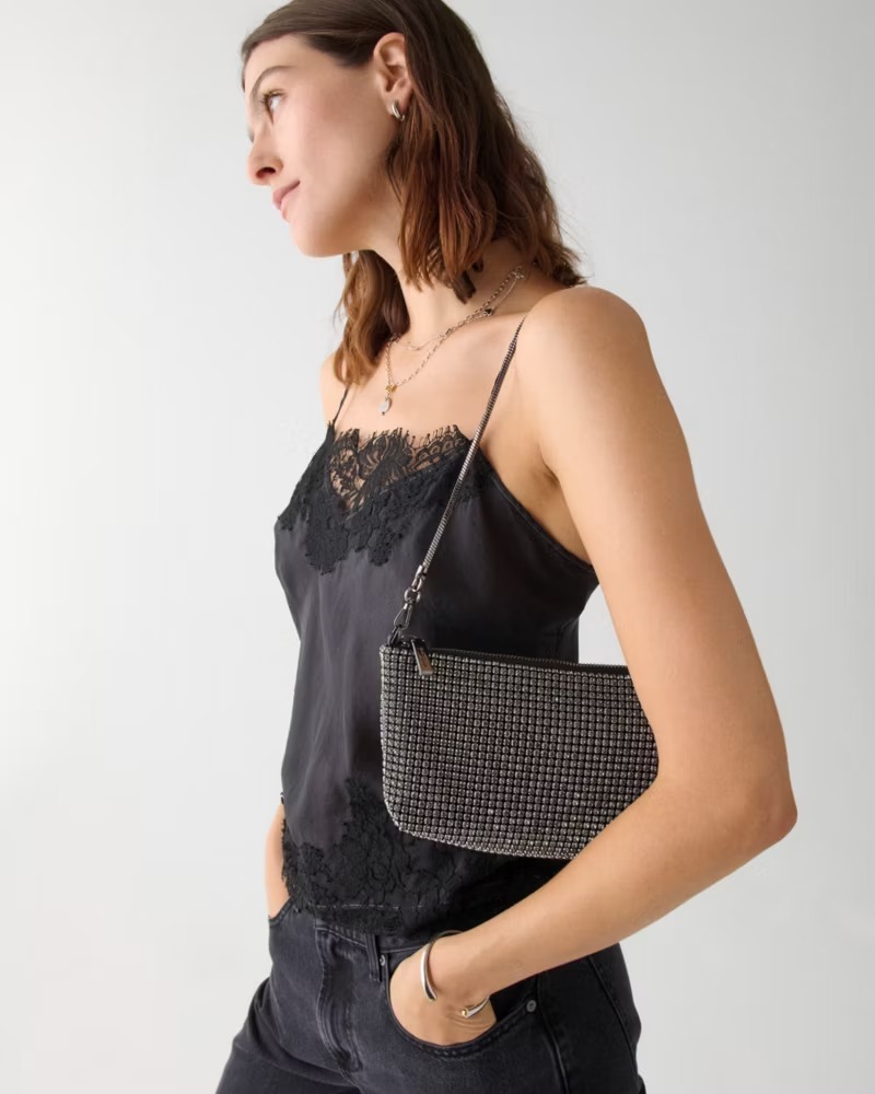 【預購】KATE SPADE H123167 Andie Faux Crystal Mesh Small Shoulder