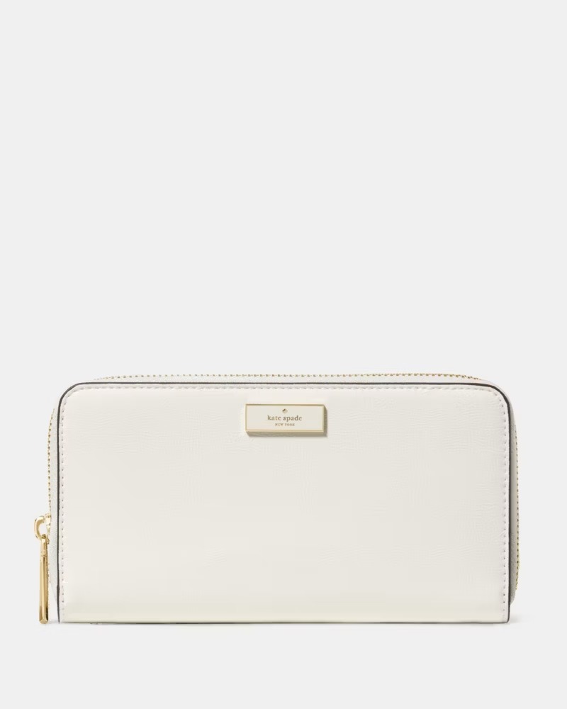 【預購】KATE SPADE H123169 Bridget Crinkle Patent Large Continental Wallet