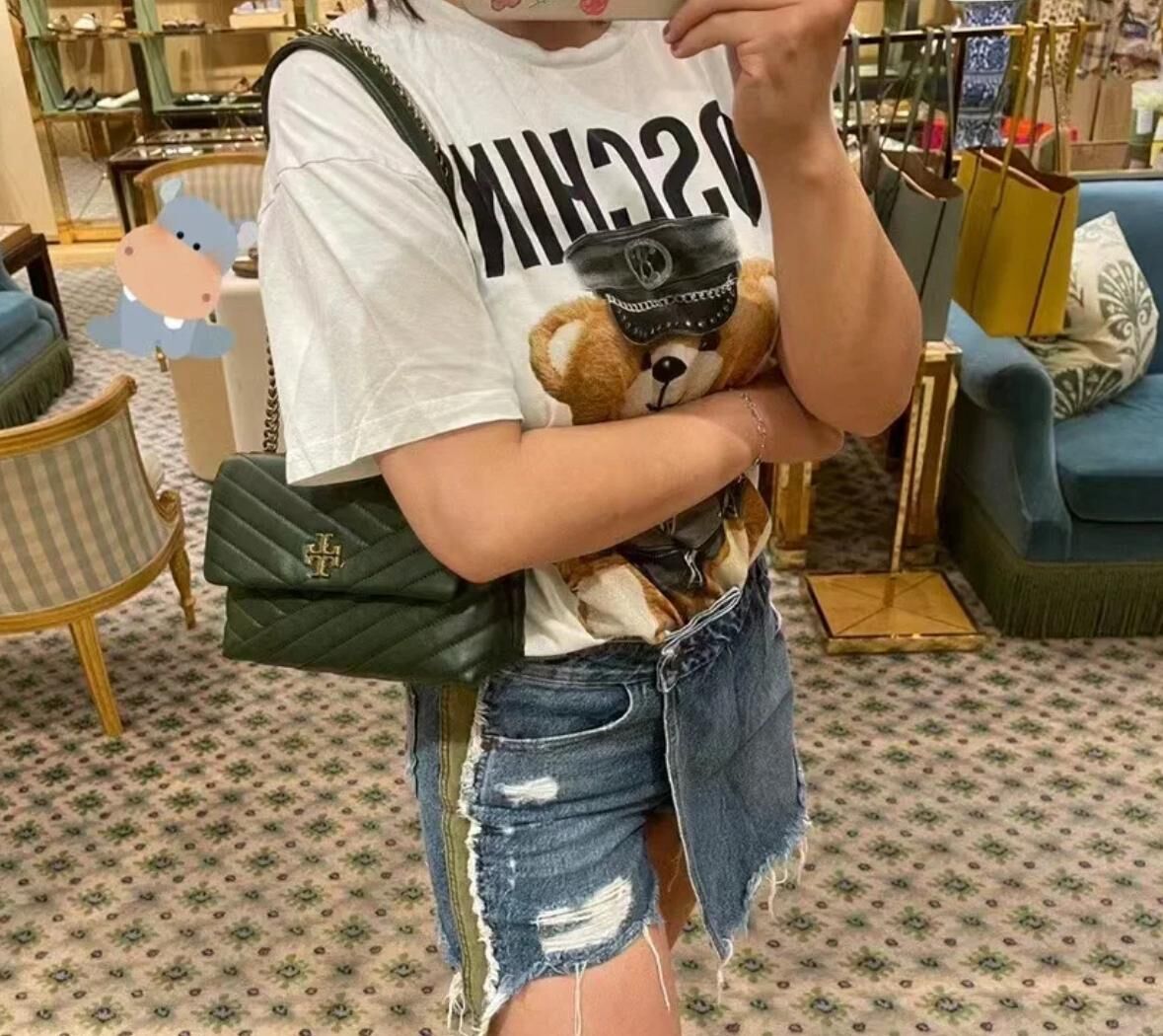 【預購】TORY BURCH H123173 SMALL KIRA CHEVRON SHOULDER BAG