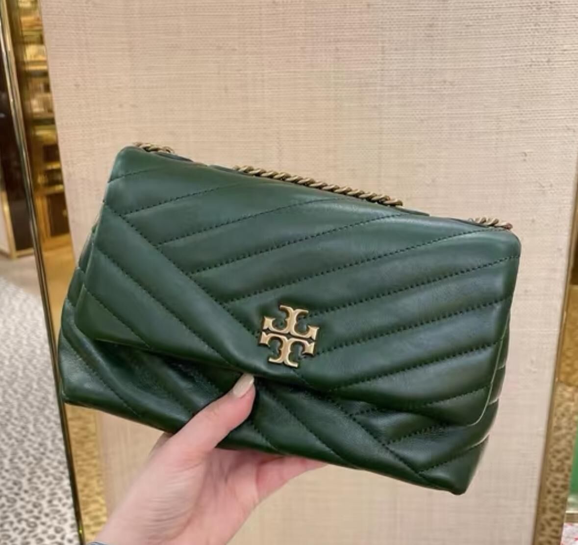 【預購】TORY BURCH H123173 SMALL KIRA CHEVRON SHOULDER BAG