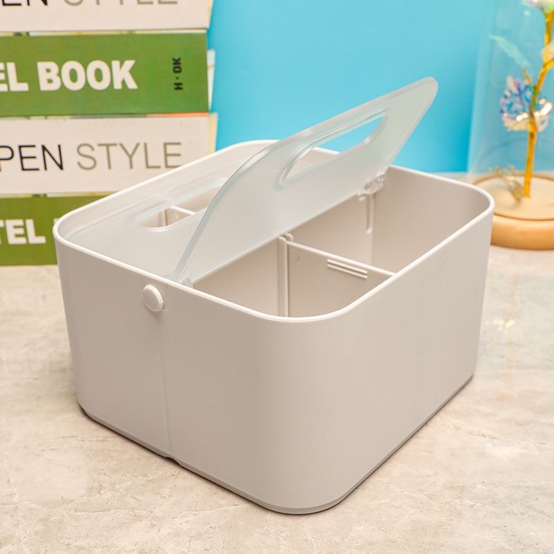 日常 桌面有盖收纳盒 4宫格