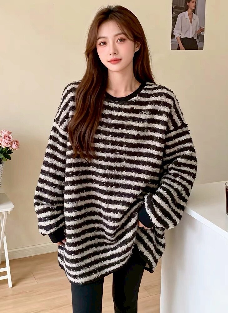 橫條QQ毛車標大版上衣