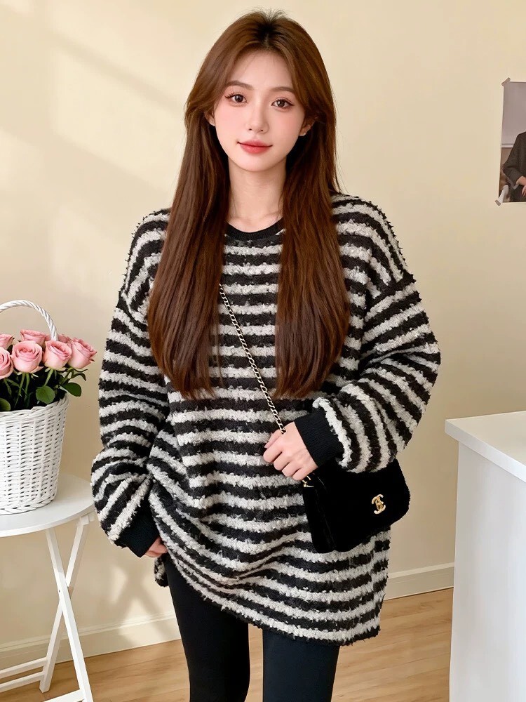 橫條QQ毛車標大版上衣