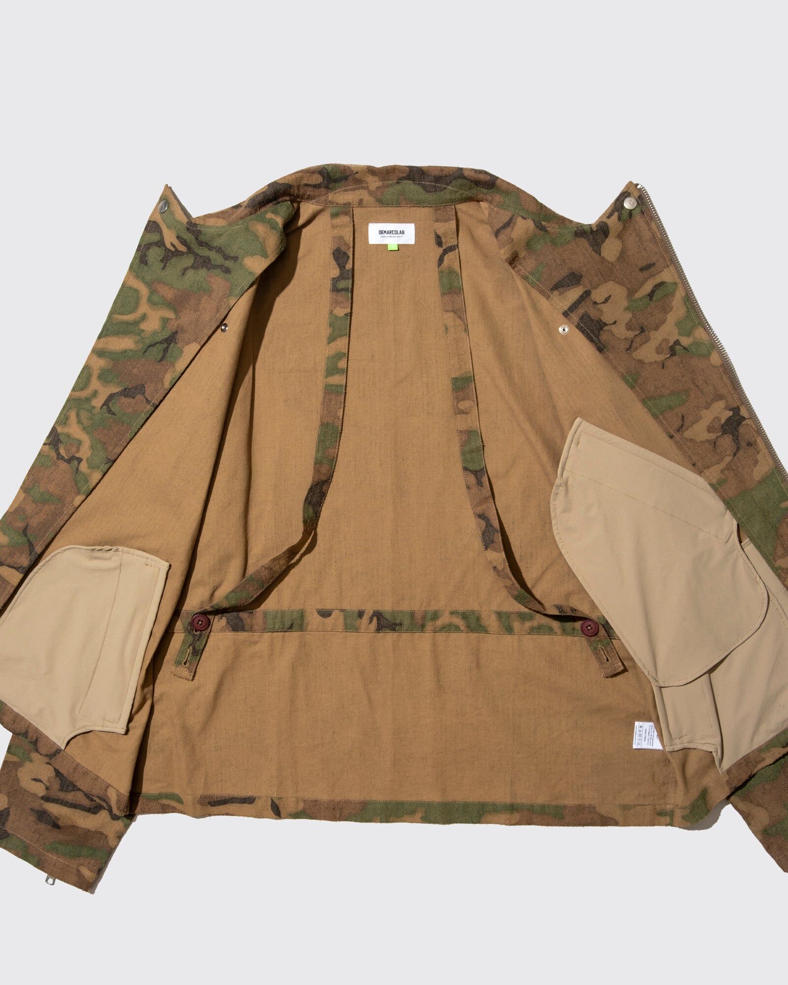 Demarcolab｜DISTRESSED CAMO SIM-RIDERS JKT