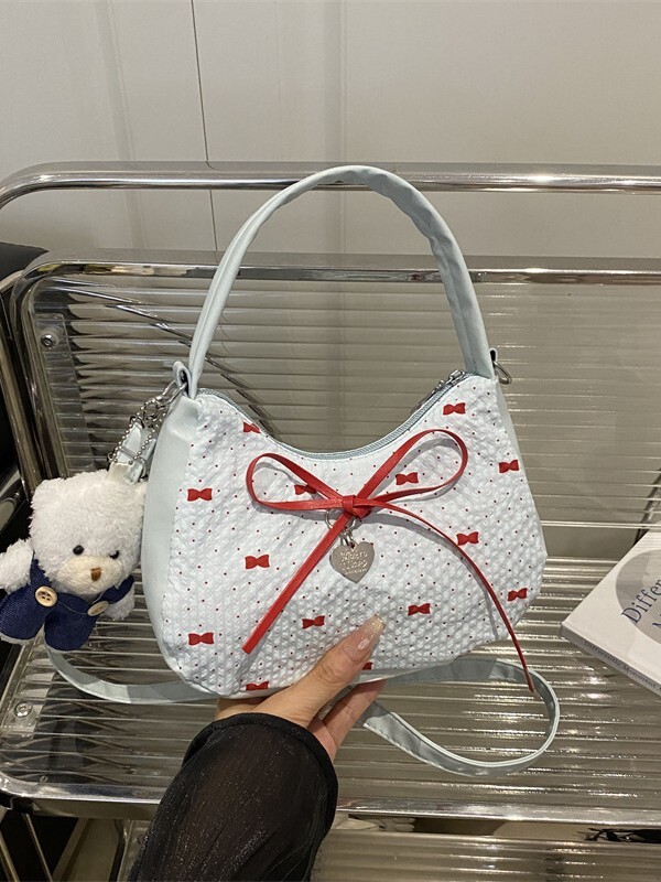 Cute Girl Polka Dot Shoulder Bag with Bow