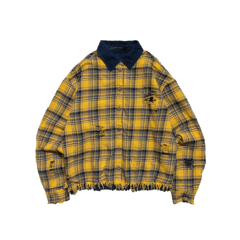 【車庫服飾】E'TREALOUEST EAL Double Up Plaid Shirt