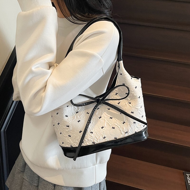 Sweet Bow Accent Shoulder & Underarm Handbag