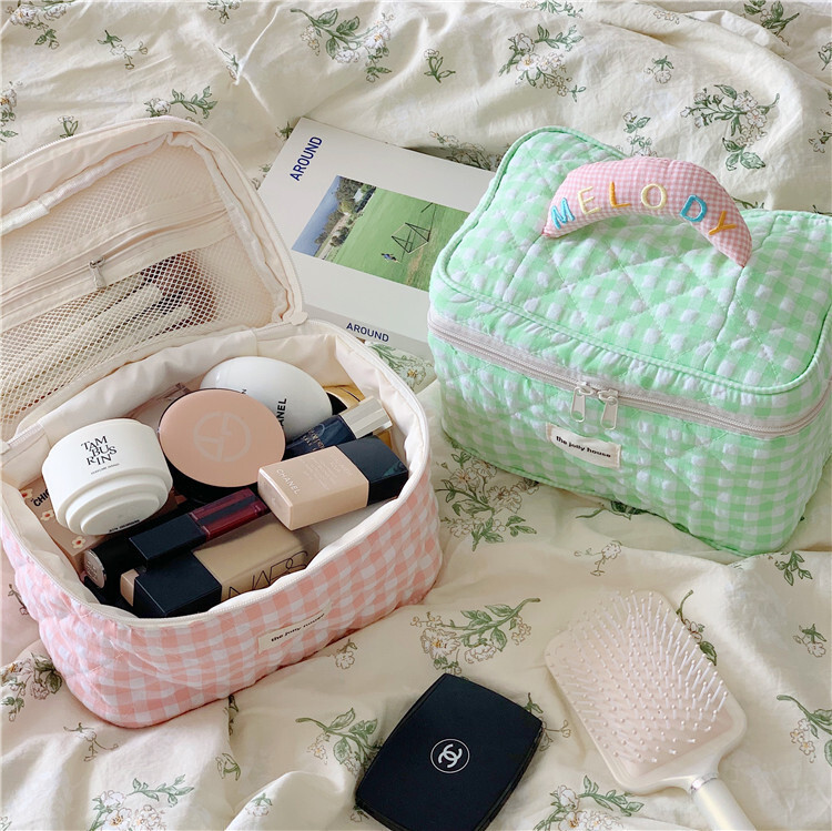 Ins Style Soft Macaron Makeup Organizer Bag