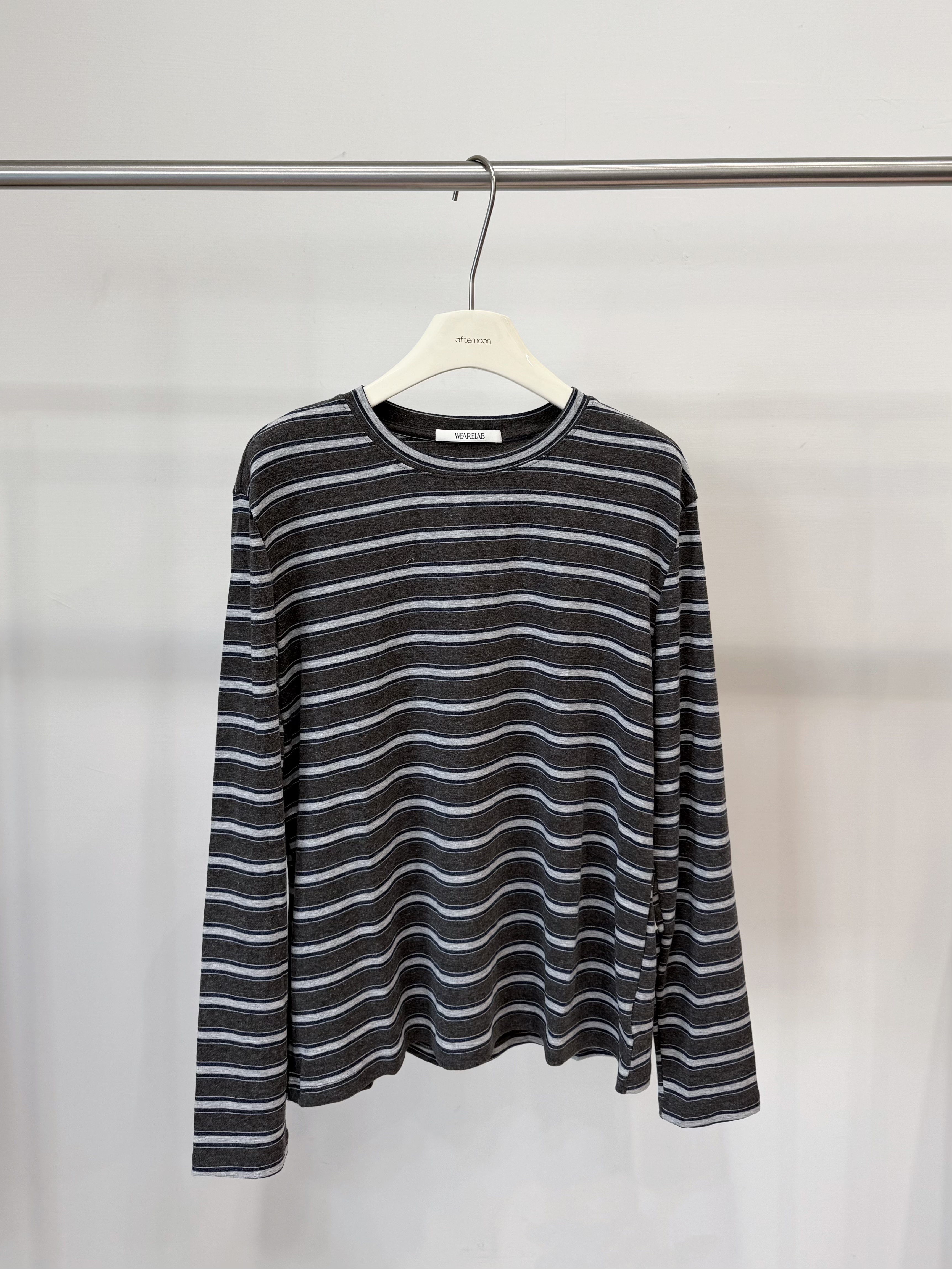 697 舒服棉質條紋長袖上衣