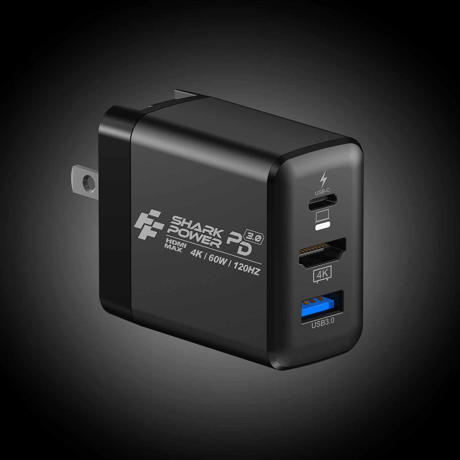 NS2 FlashFire 富雷迅 SHARK POWER Ⅲ PD快充4K視訊轉接充電插頭 S605