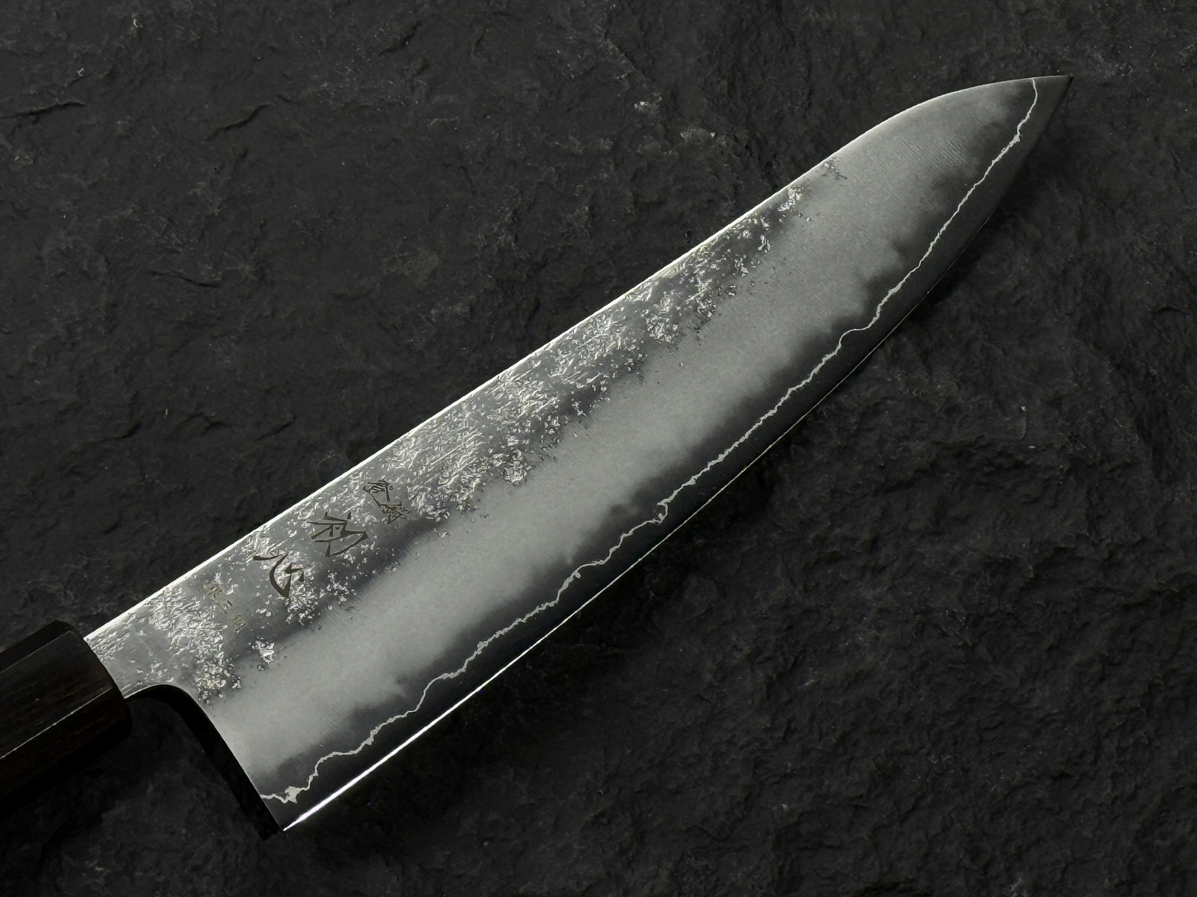 初心 銀嶺 銀三鋼 梨地 牛刀 黑檀柄