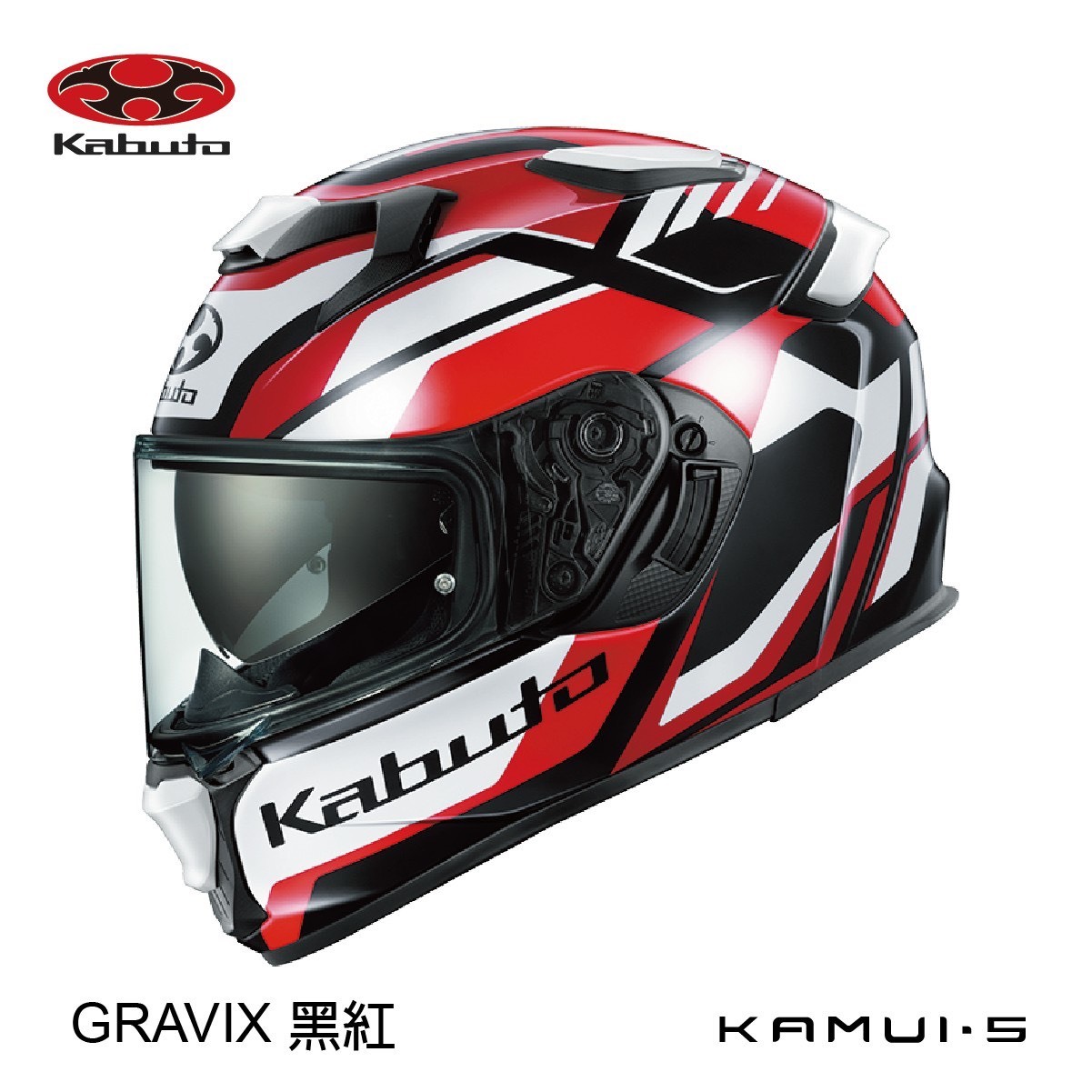 OGK KABUTO KAMUI- 5 神威5 黑紅 (預購中)