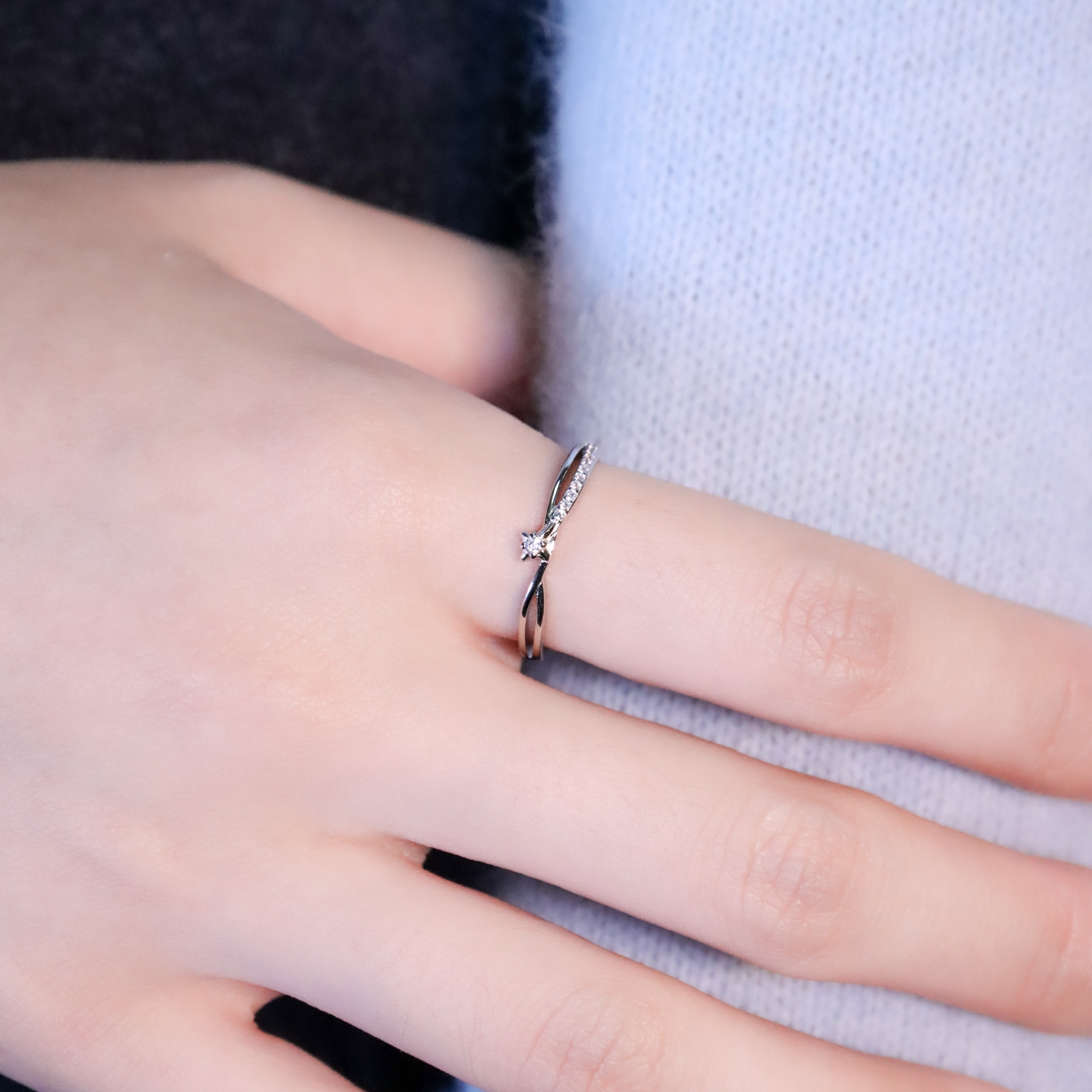 | 925純銀・白金 | 遇見你戒指 | RI1029 |