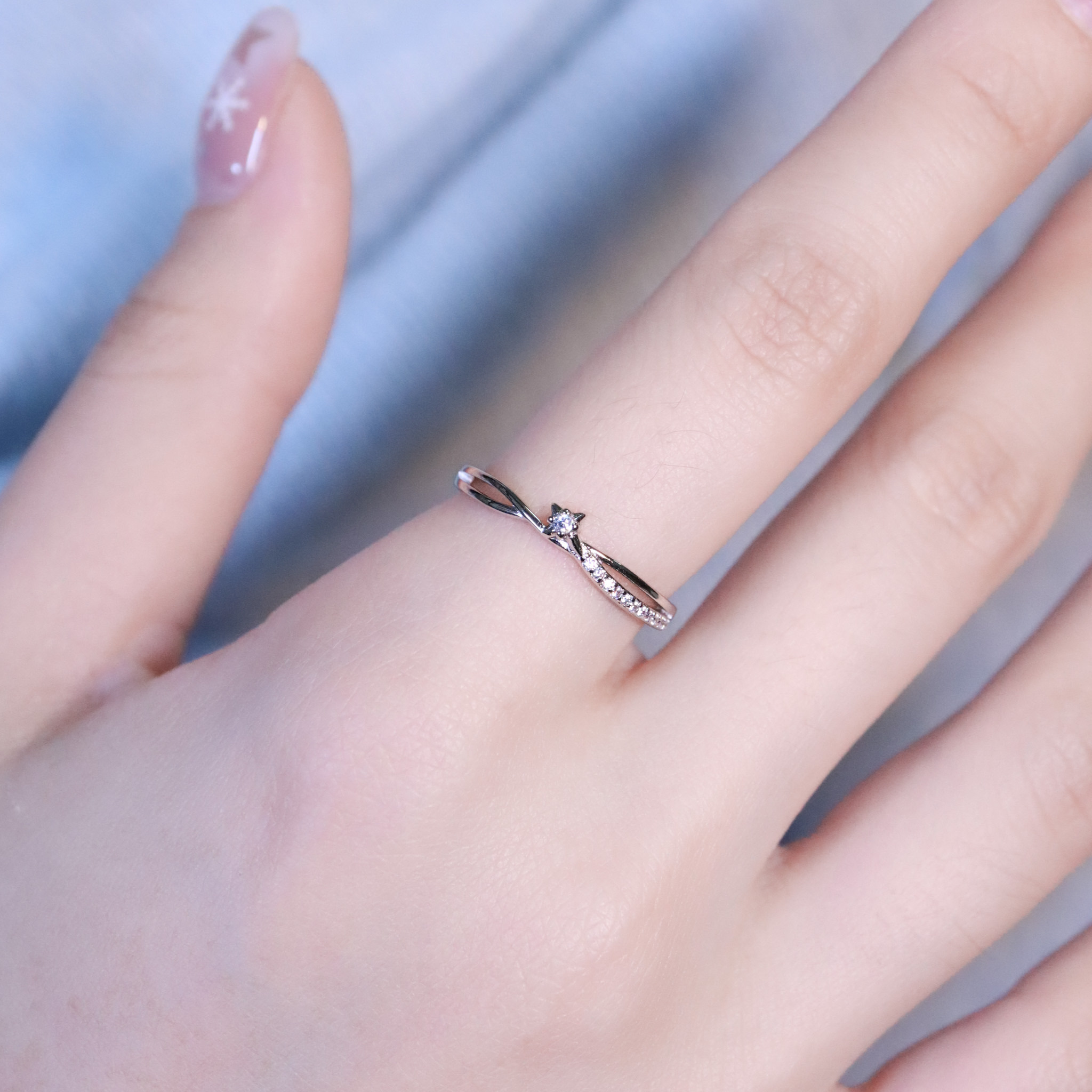 | 925純銀・白金 | 遇見你戒指 | RI1029 |