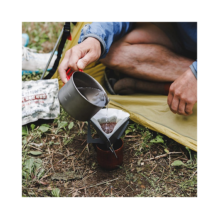 Munieq Tetra Drip 極簡設計攜帶式咖啡濾杯_灰(小)