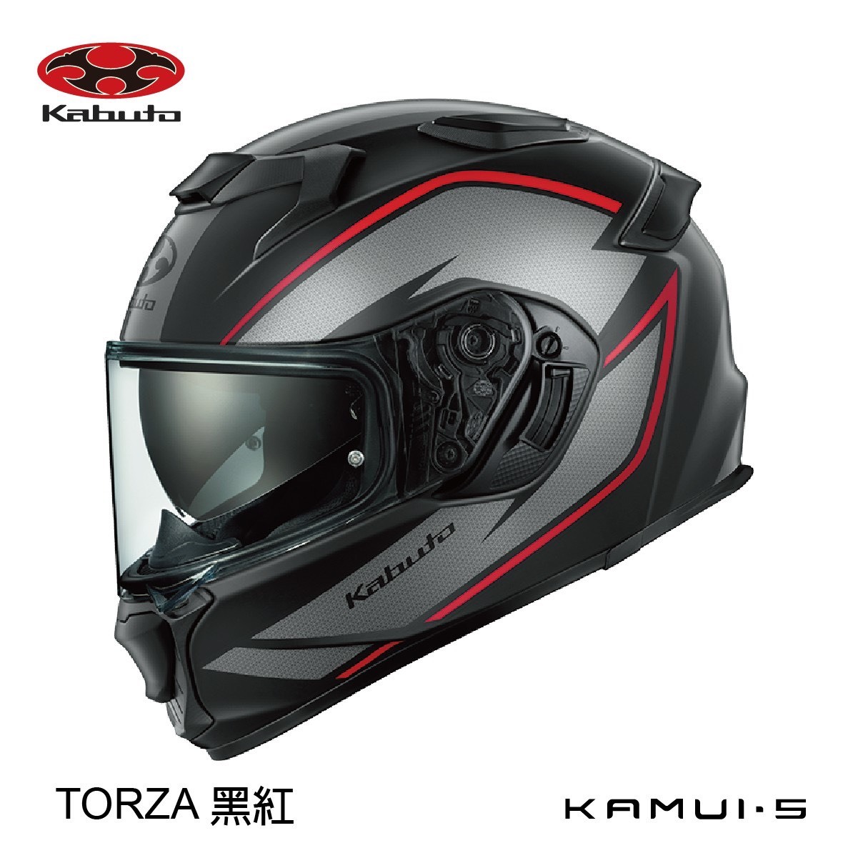 OGK KABUTO KAMUI- 5 神威5 黑紅 (預購中)