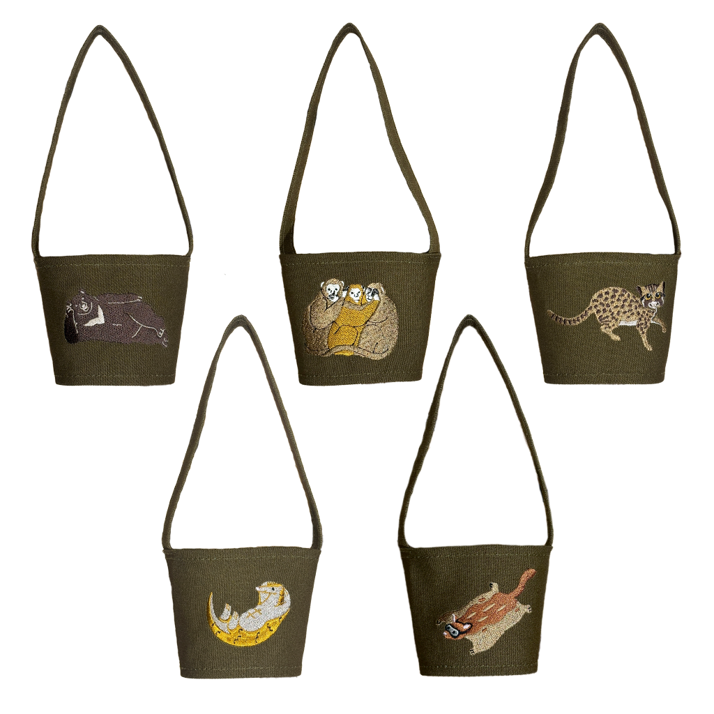 《這些動物們》刺繡杯套