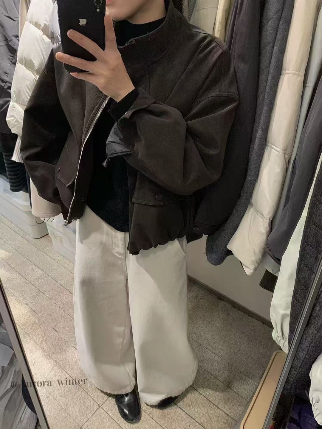 3765 霧面皮革俐落夾克外套