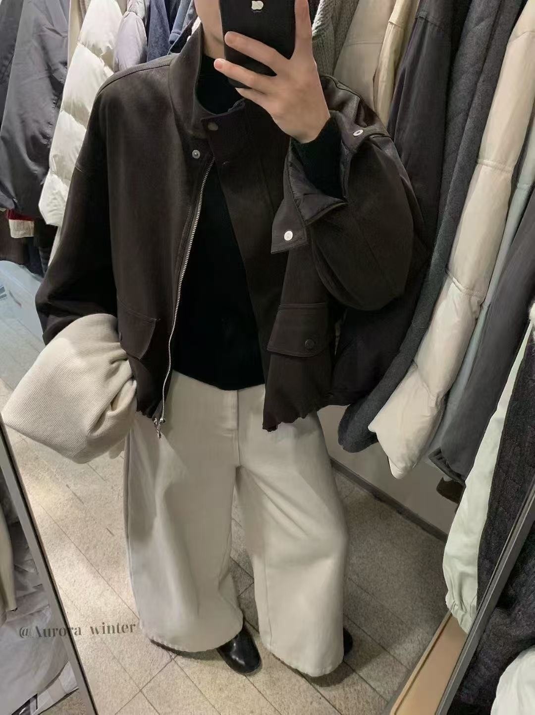 3765 霧面皮革俐落夾克外套