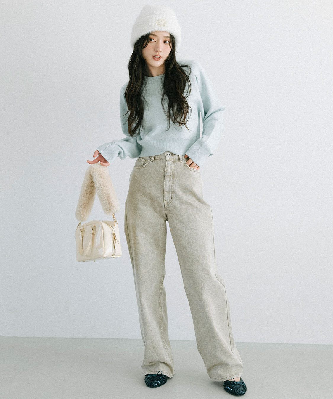 [預購] 折扣 COCO DEAL直筒微彈性牛仔褲