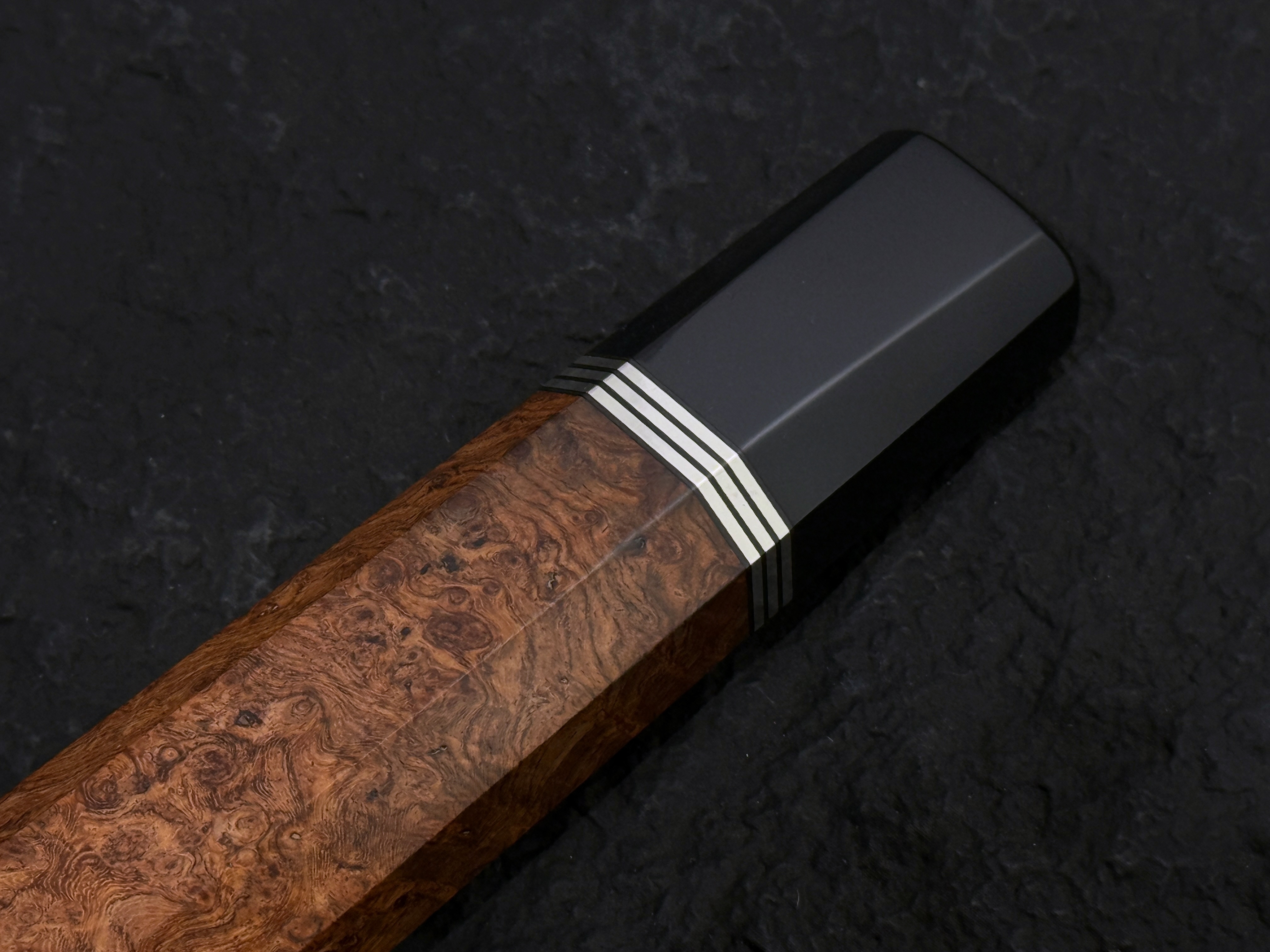 花梨瘤 鎳銀柄 OctaSlim 牛刀用