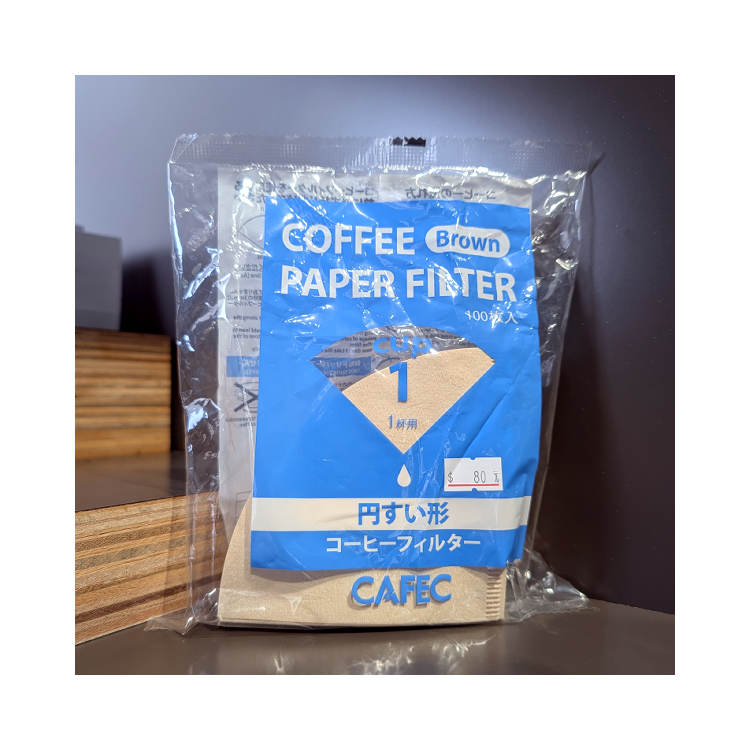 CAFEC 三洋 錐形濾紙 V01（無漂白：100張）